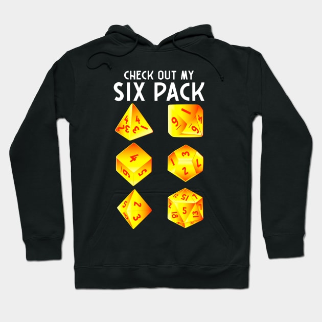 Funny Check Out My Six Pack Dice Pun Hoodie by theperfectpresents